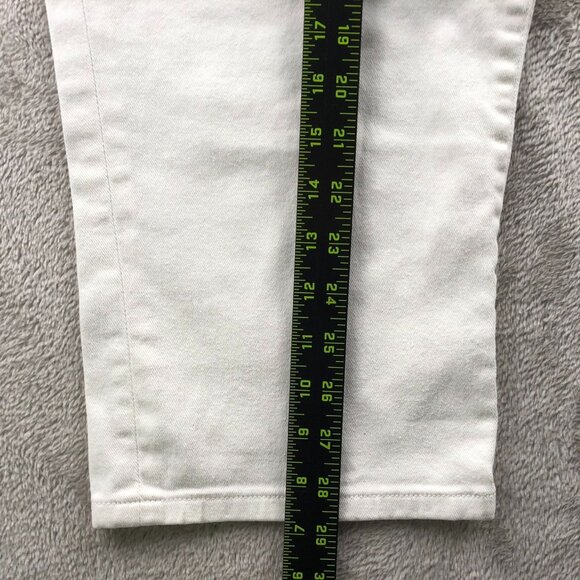 Chaps Womens Capri Pants Size 16 Flat Front White Straight Leg Casual Classic - Picture 6 of 11